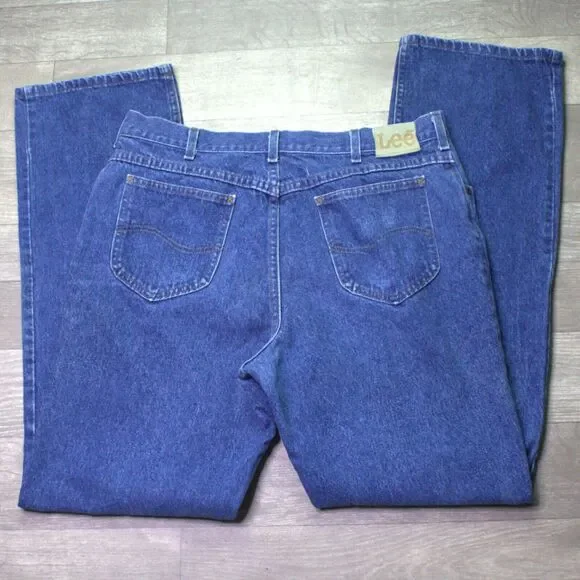 Vintage 90s Lee Jeans USA Made Distressed Denim 40x34 - Picture 2 of 6